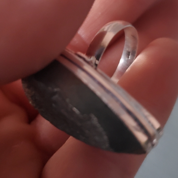 New Pyrite Apache Gold 925 Silver Ring. - Picture 6 of 7